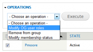Modify OG user roles selected in Operations dropdown