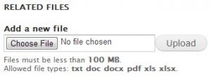 File upload field
