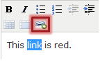 Linkit button highlighted on the toolbar