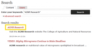 Search results list for phrase AGNR Research 